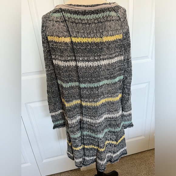 Free People long crocheted sweater in sky combo - Picture 4 of 4